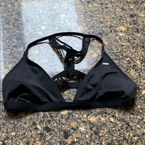 Roxy swim top large black